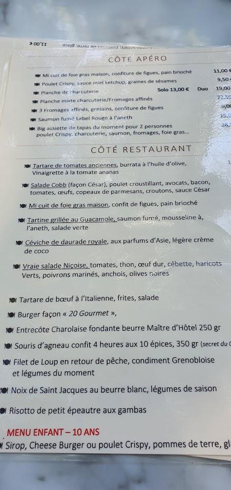 Le 20 Gourmet - Menu Image 3